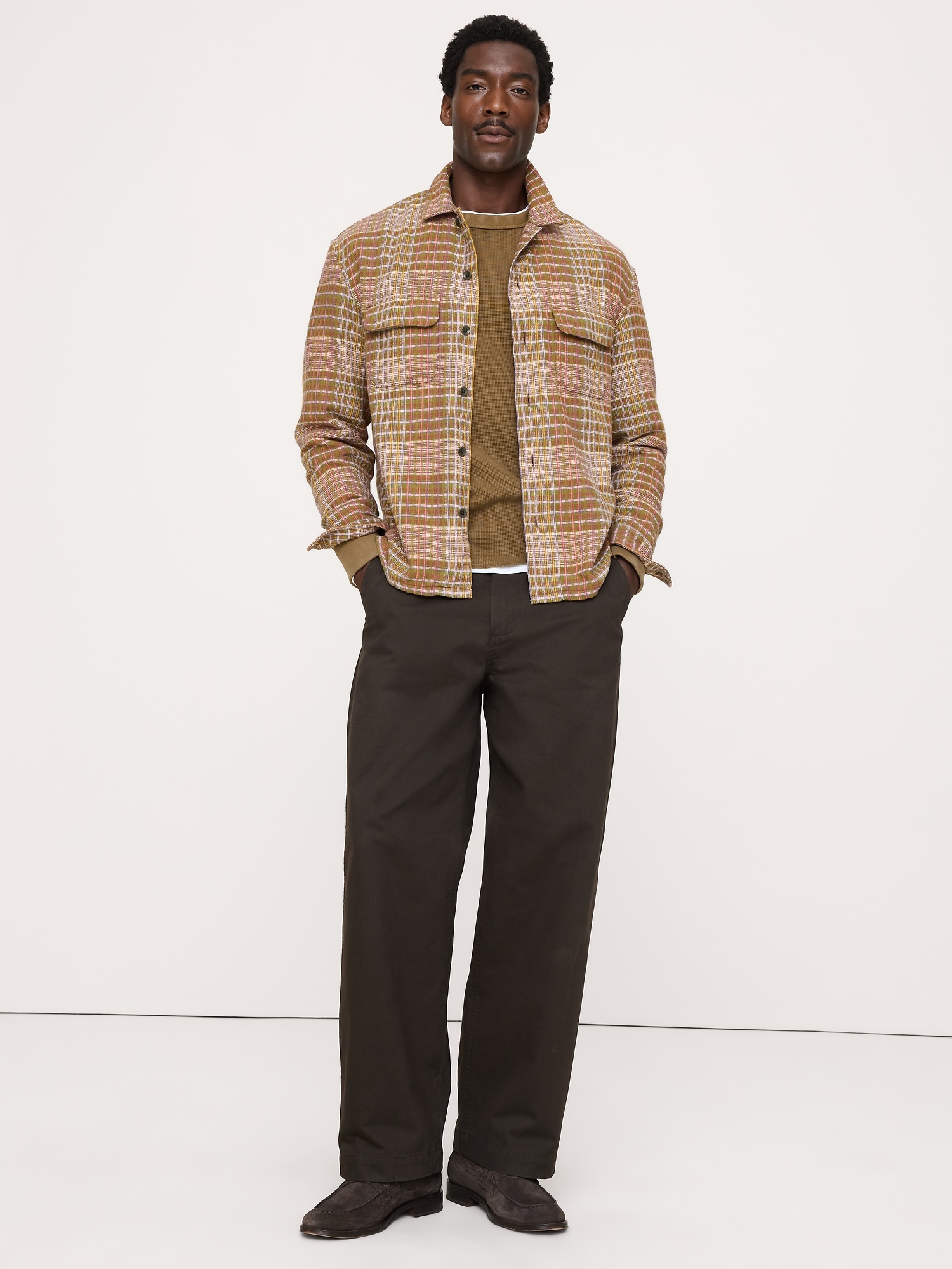 Relaxed-Fit Textured Flannel Shirt - thumbnail 3