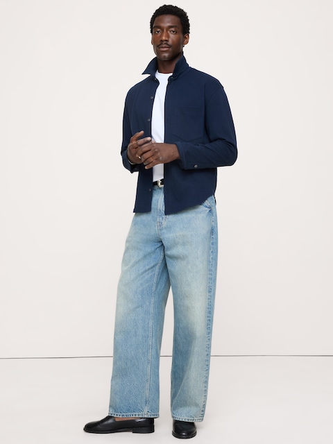 Luxury-Touch Button-Down Shirt