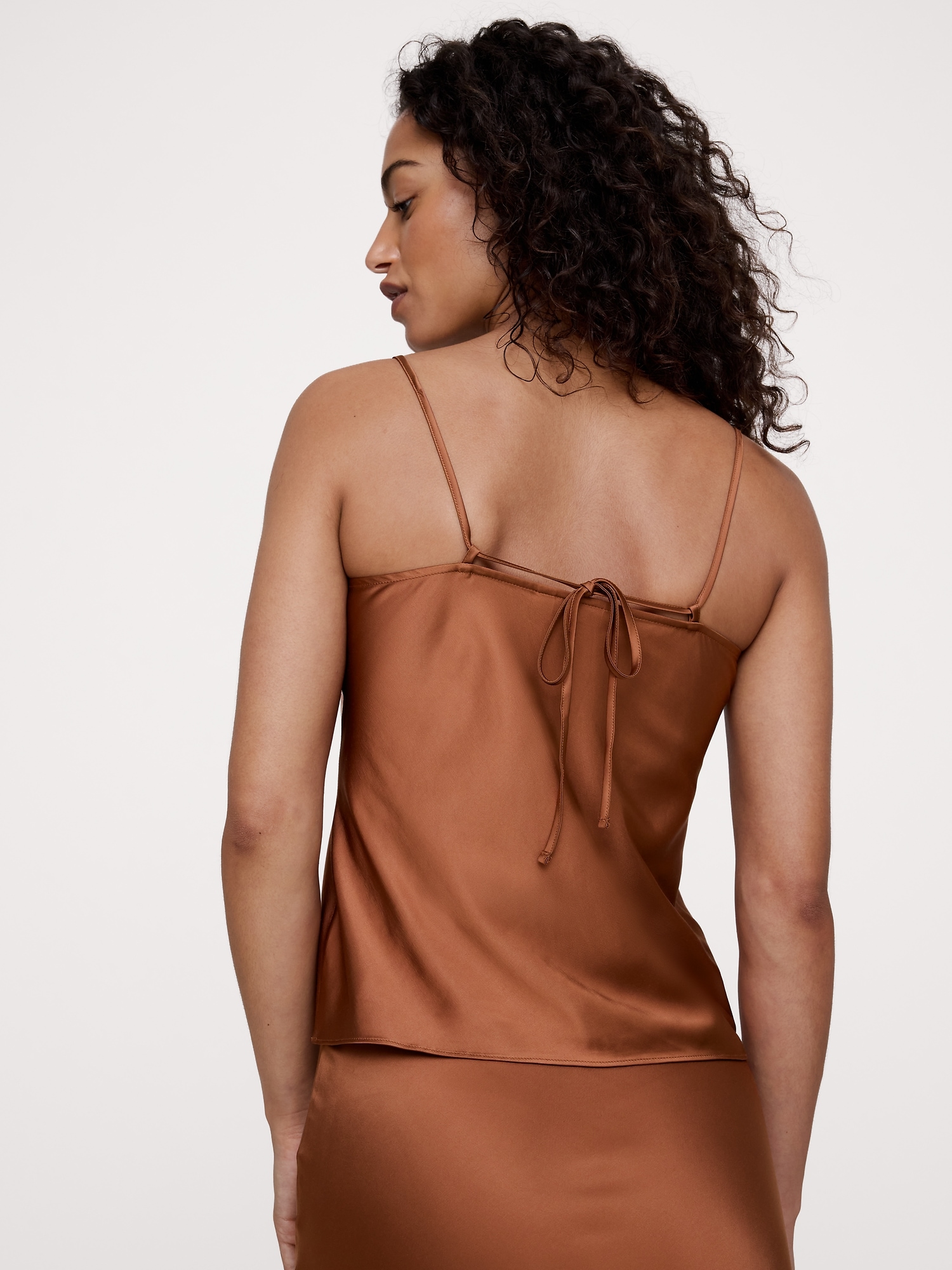 Image number 3 showing, Stretch-Satin Lace-Trim Camisole