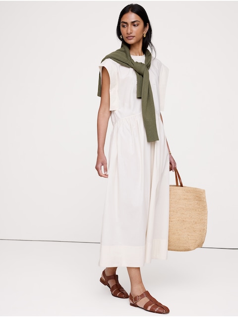 Cotton Poplin Maxi Dress