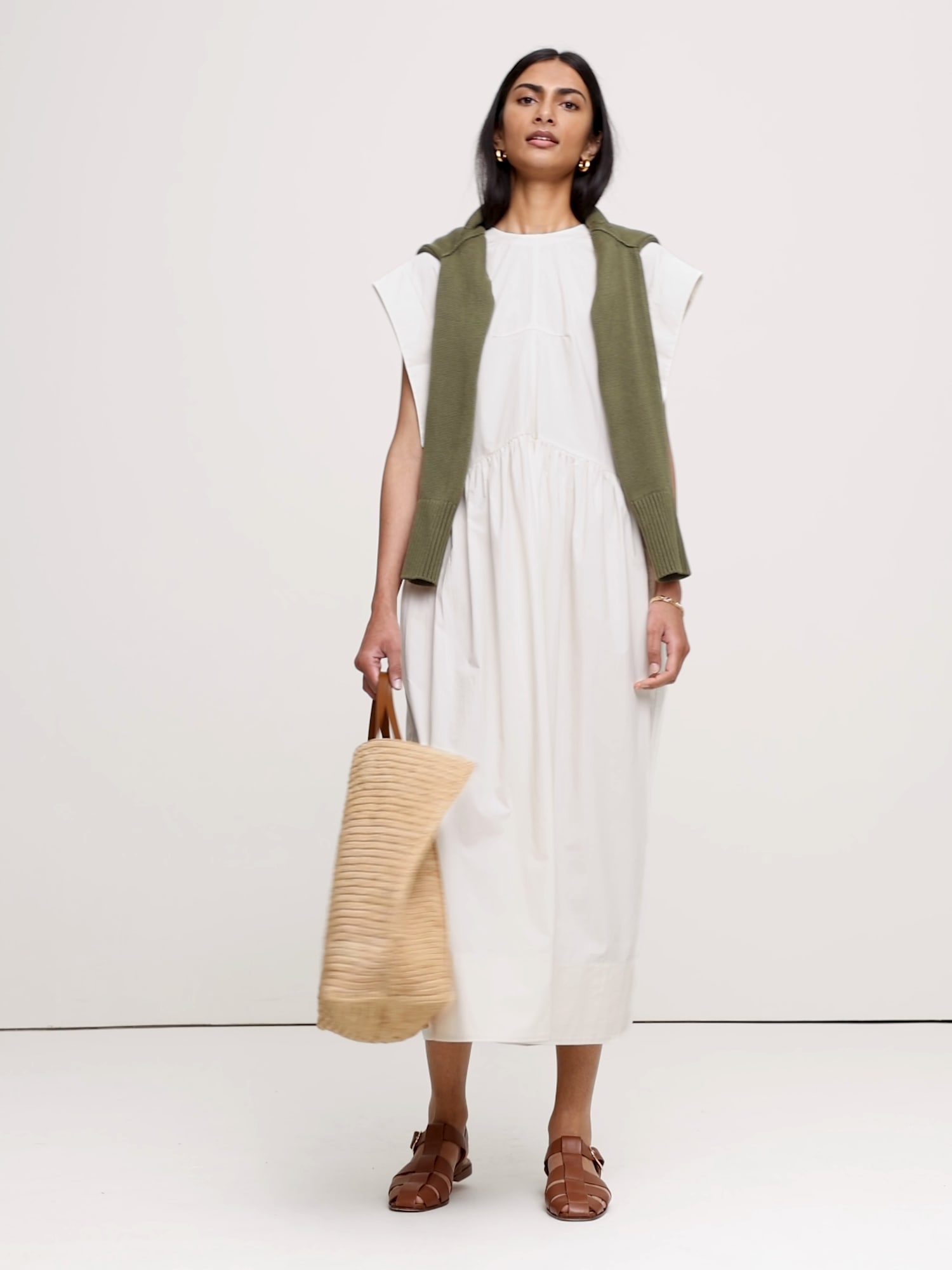 Cotton Poplin Maxi Dress - thumbnail 5