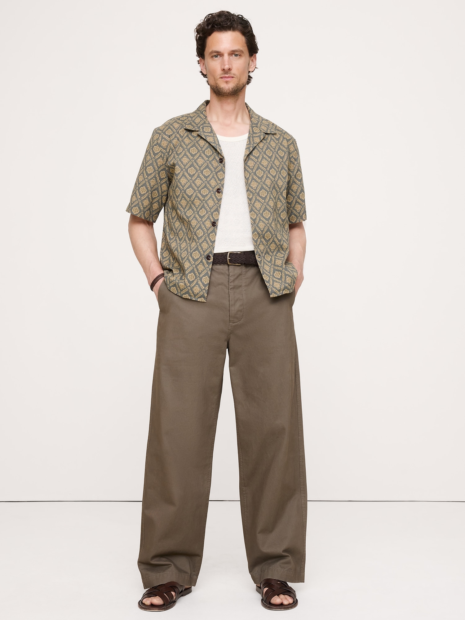 Image number 3 showing, Relaxed-Fit Cotton Poplin Resort Shirt