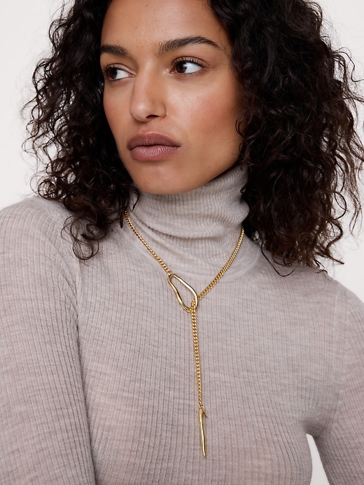 Abstract Oval Drop Necklace | Banana Republic