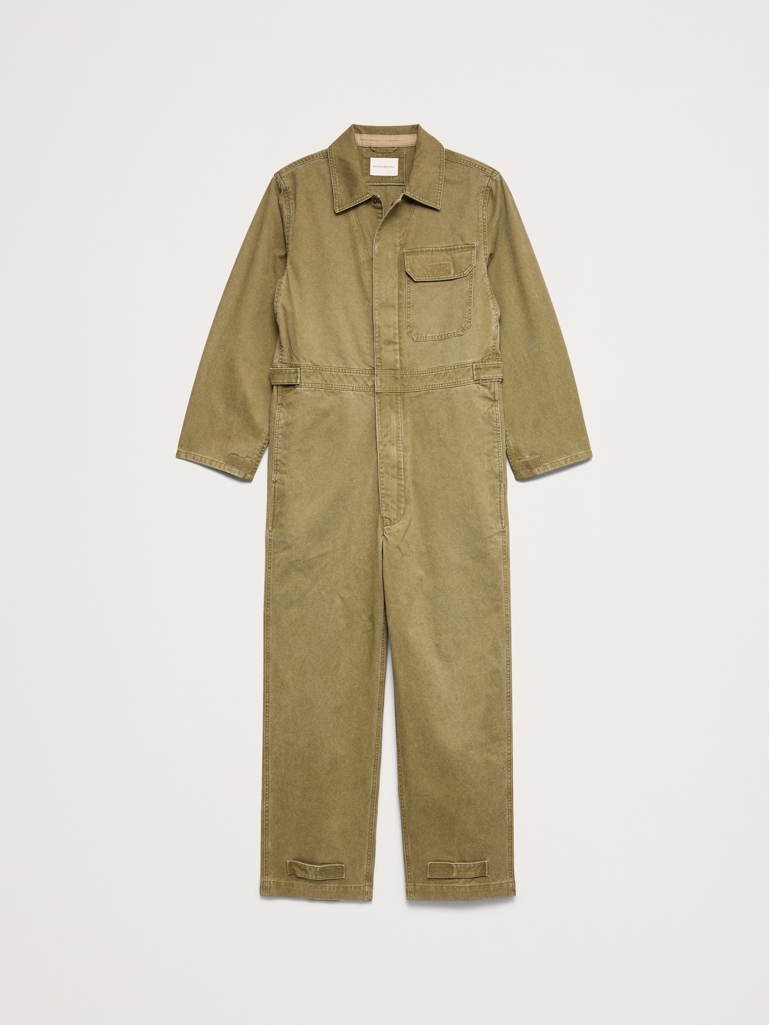 Мужской комбинезон Banana Republic Cotton Twill Utility Jumpsuit, цвет: Пыльный оливковый — фото 4