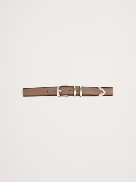 Western Nubuck Leather Belt