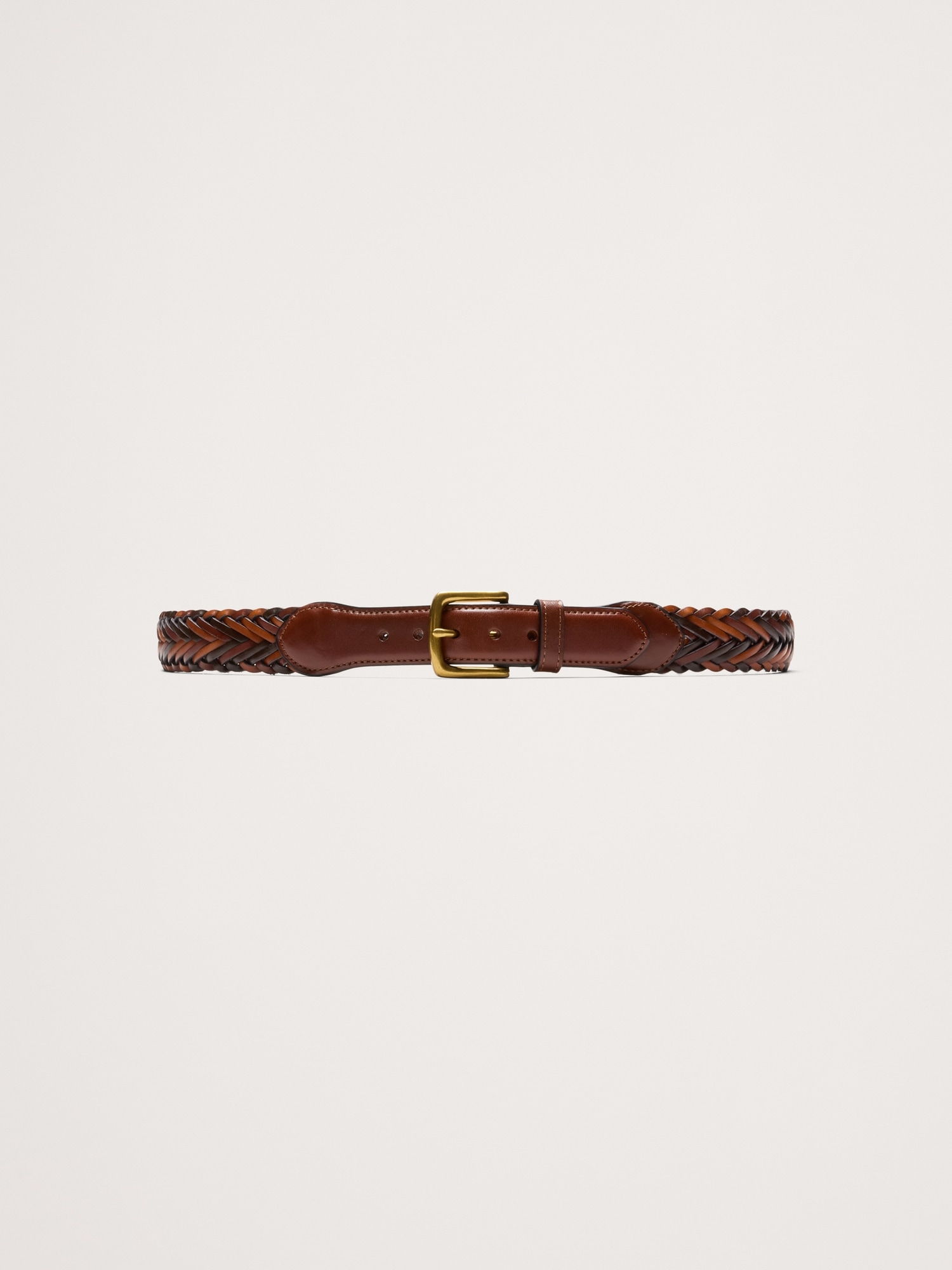 Image number 1 showing, Tri Tone Woven Leather Belt