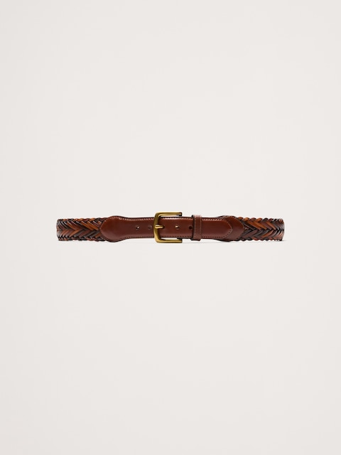 Tri Tone Woven Leather Belt