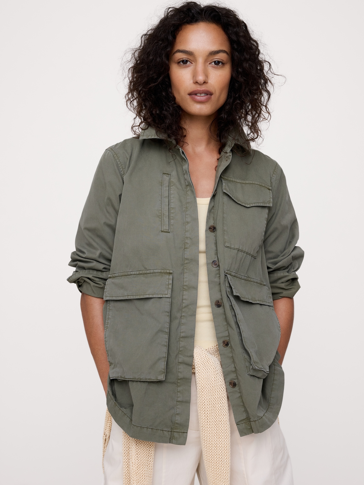 Image number 1 showing, Cotton Twill Shirt Jacket