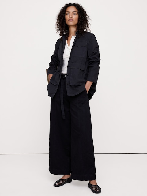 Cotton Twill Shirt Jacket