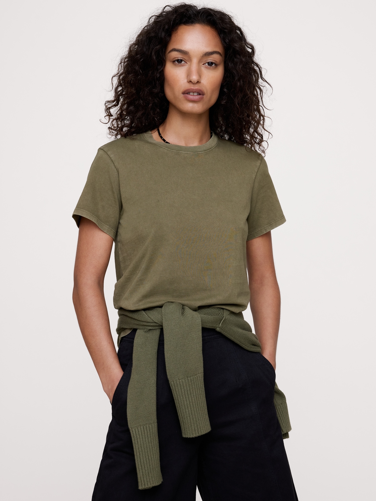 Image number 1 showing, Vintage Cotton Crew-Neck T-Shirt