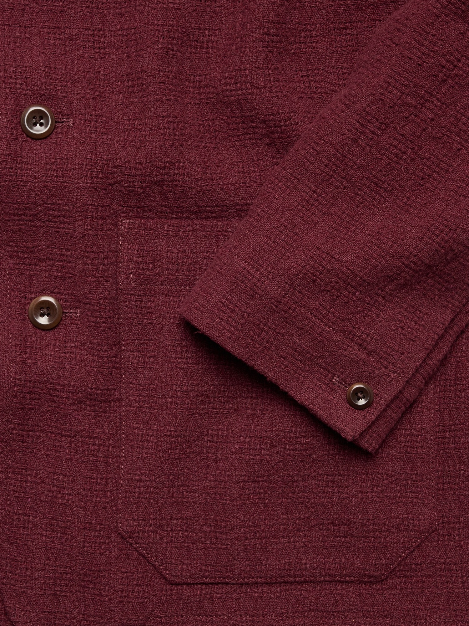 Мужская куртка Banana Republic Basketweave Shirt Jacket, цвет: Бордовый — фото 5