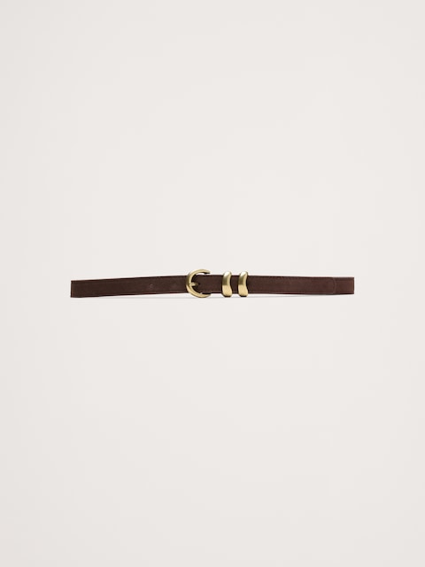 Sculptural Detail Suede Belt
