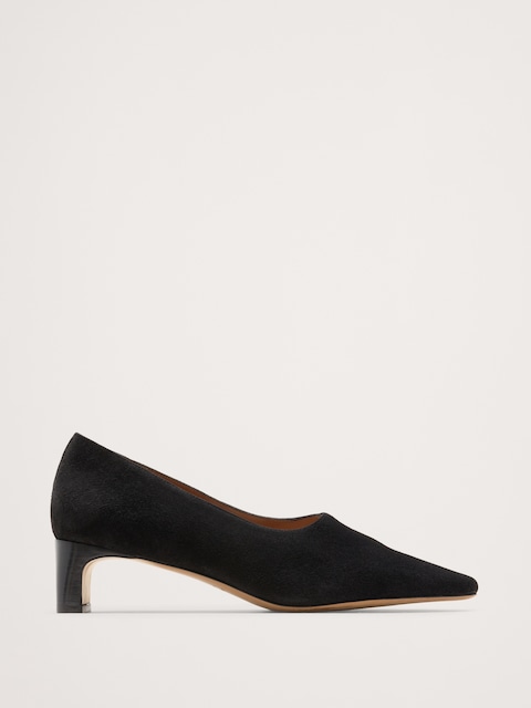 Italian Suede Court Heel