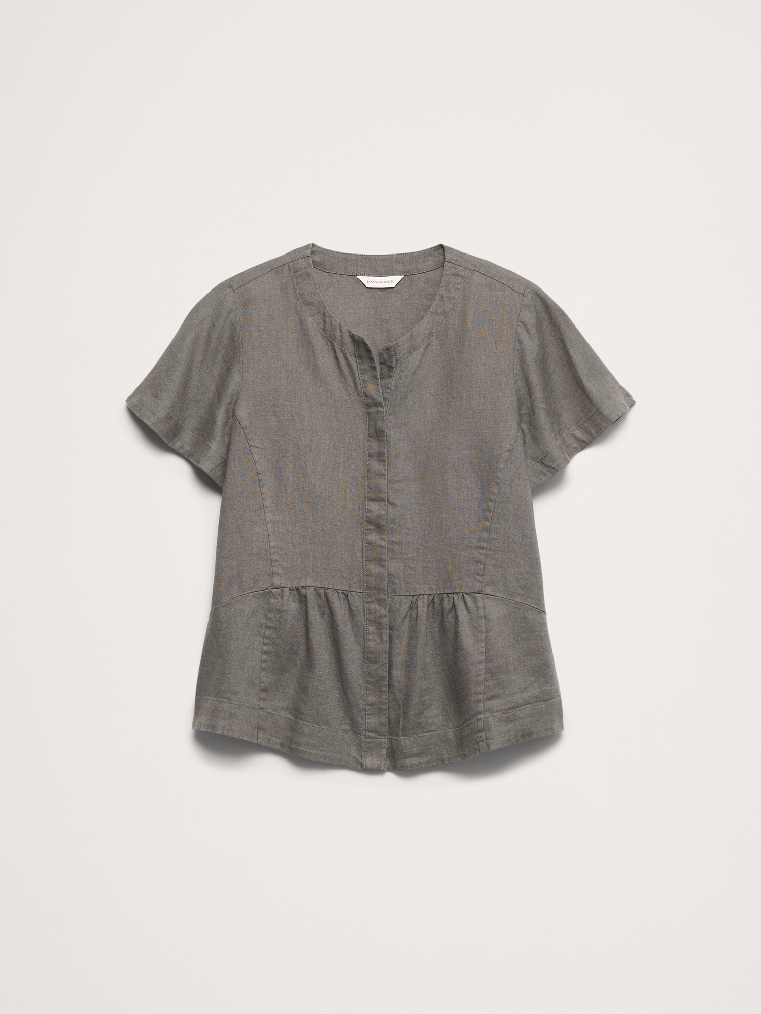 Image number 5 showing, Linen Flutter-Sleeve Top