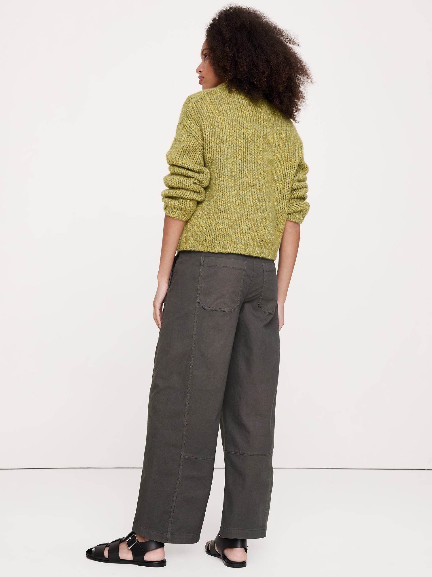 Image number 2 showing, Mid-Rise Relaxed Painter Pull-On Pant