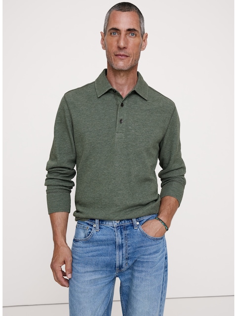 Slub Double-Knit Polo