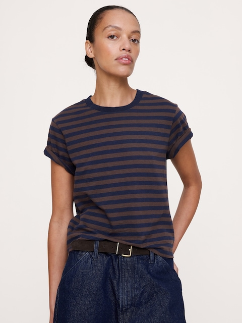 Cotton Slub Crew-Neck T-Shirt