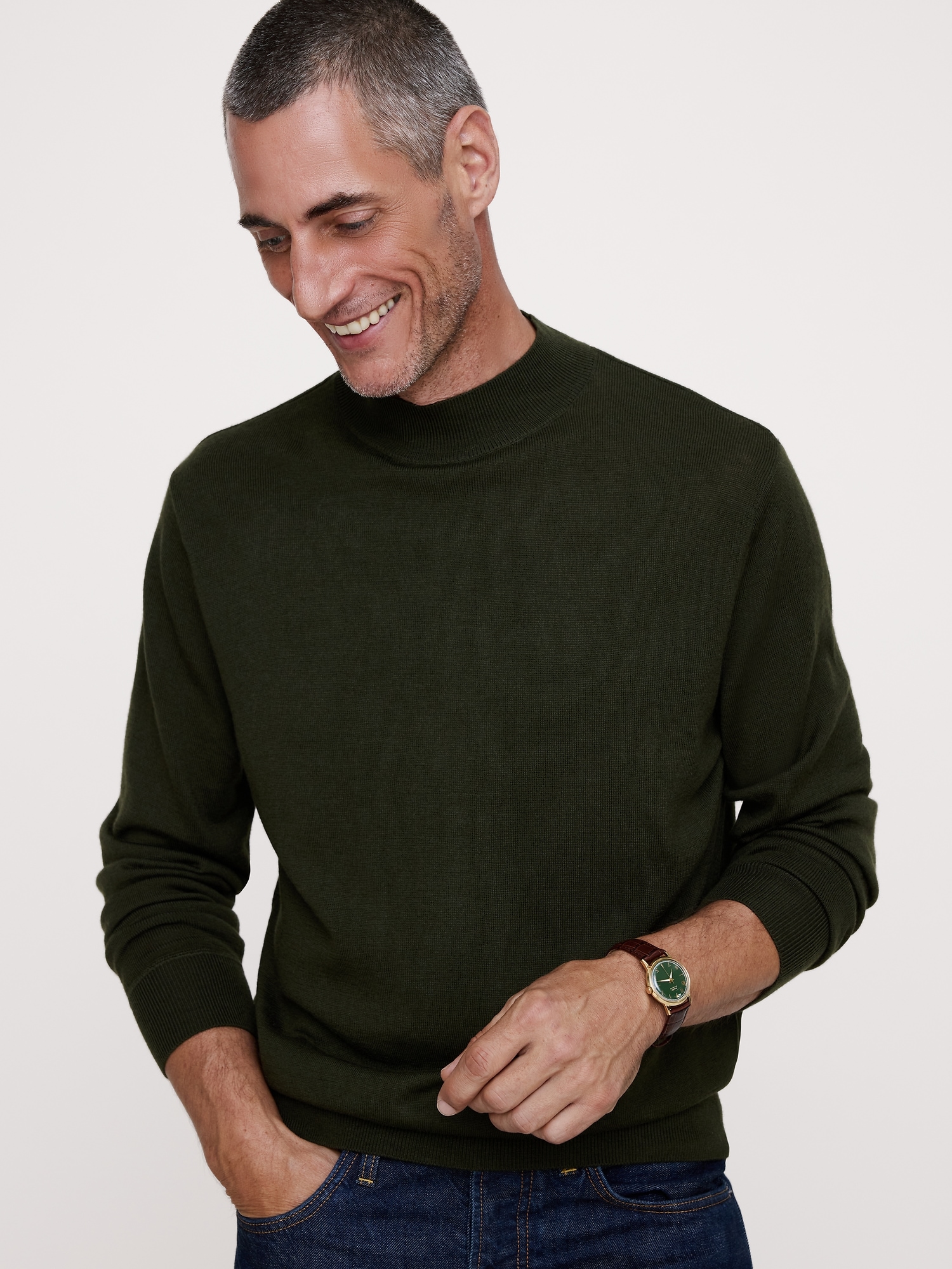 Merino Mock-Neck Sweater - thumbnail 2