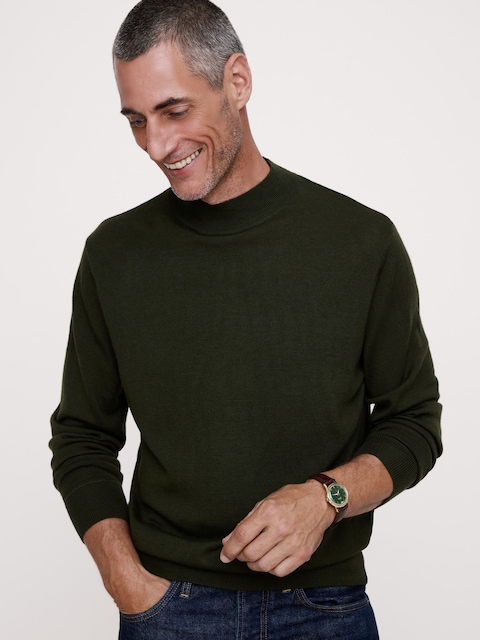 Merino Mock-Neck Sweater