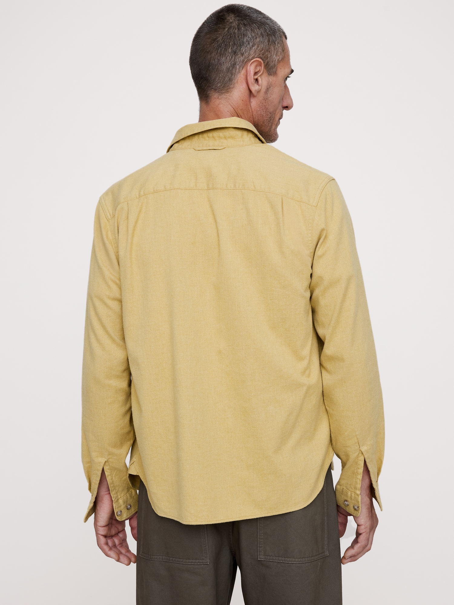 Standard-Fit Lightweight Brushed Flannel Shirt - thumbnail 5