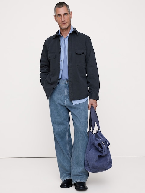 Cotton Twill Shirt Jacket