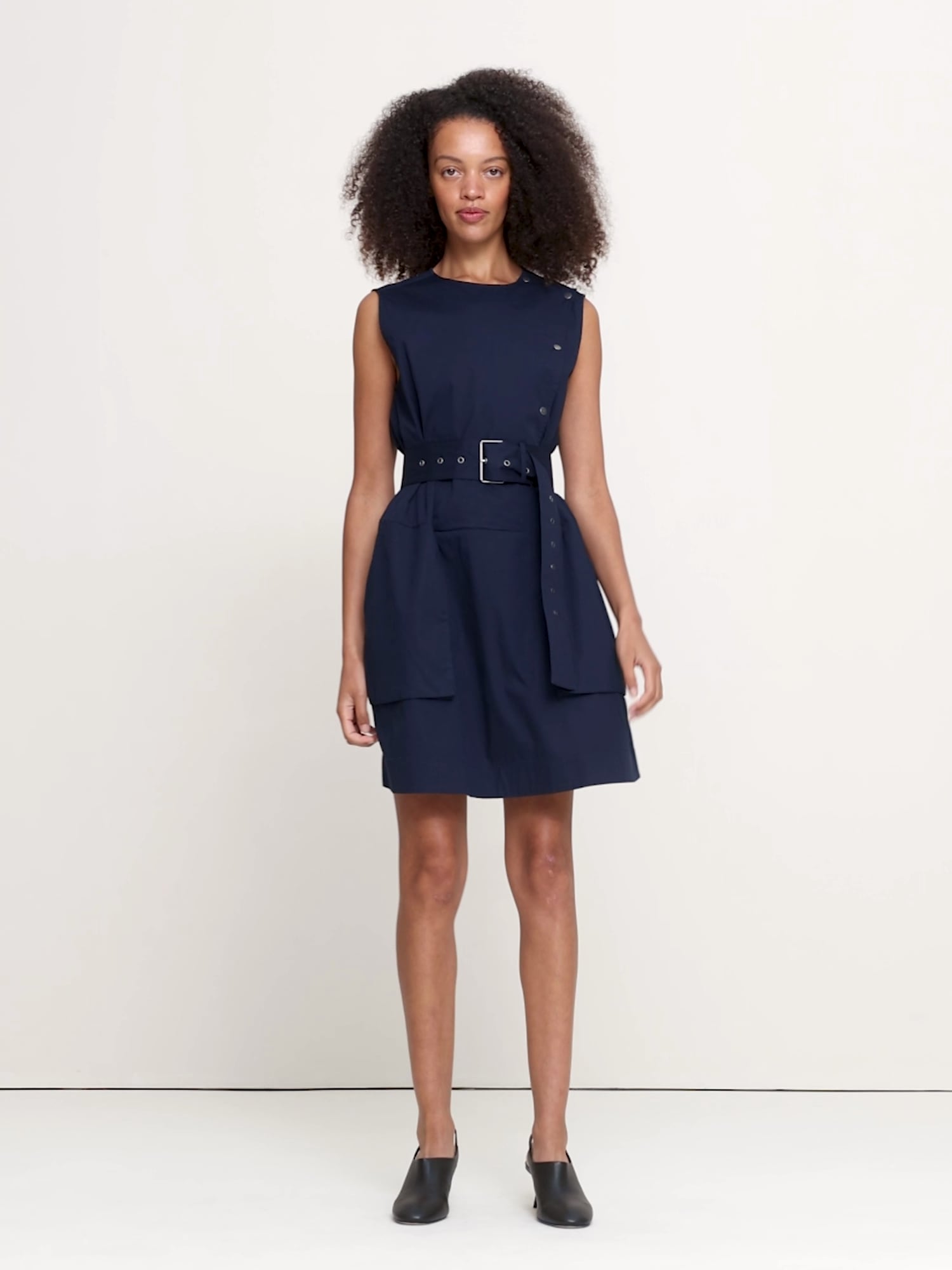 Stretch-Cotton Utility Mini Dress - thumbnail 8