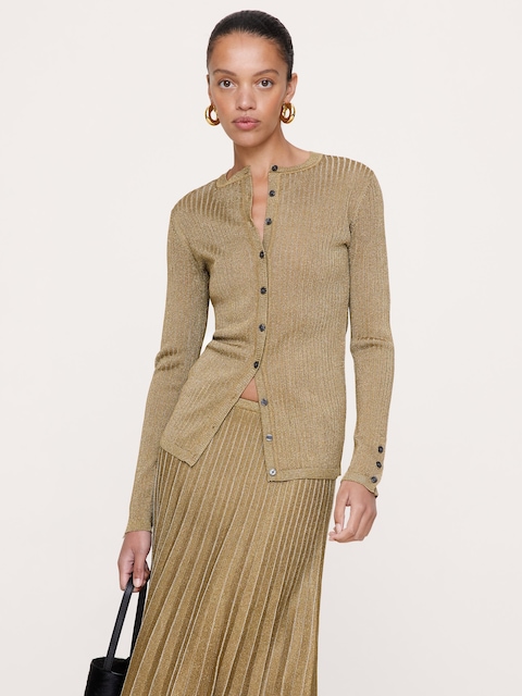 Metallic Cardigan Sweater