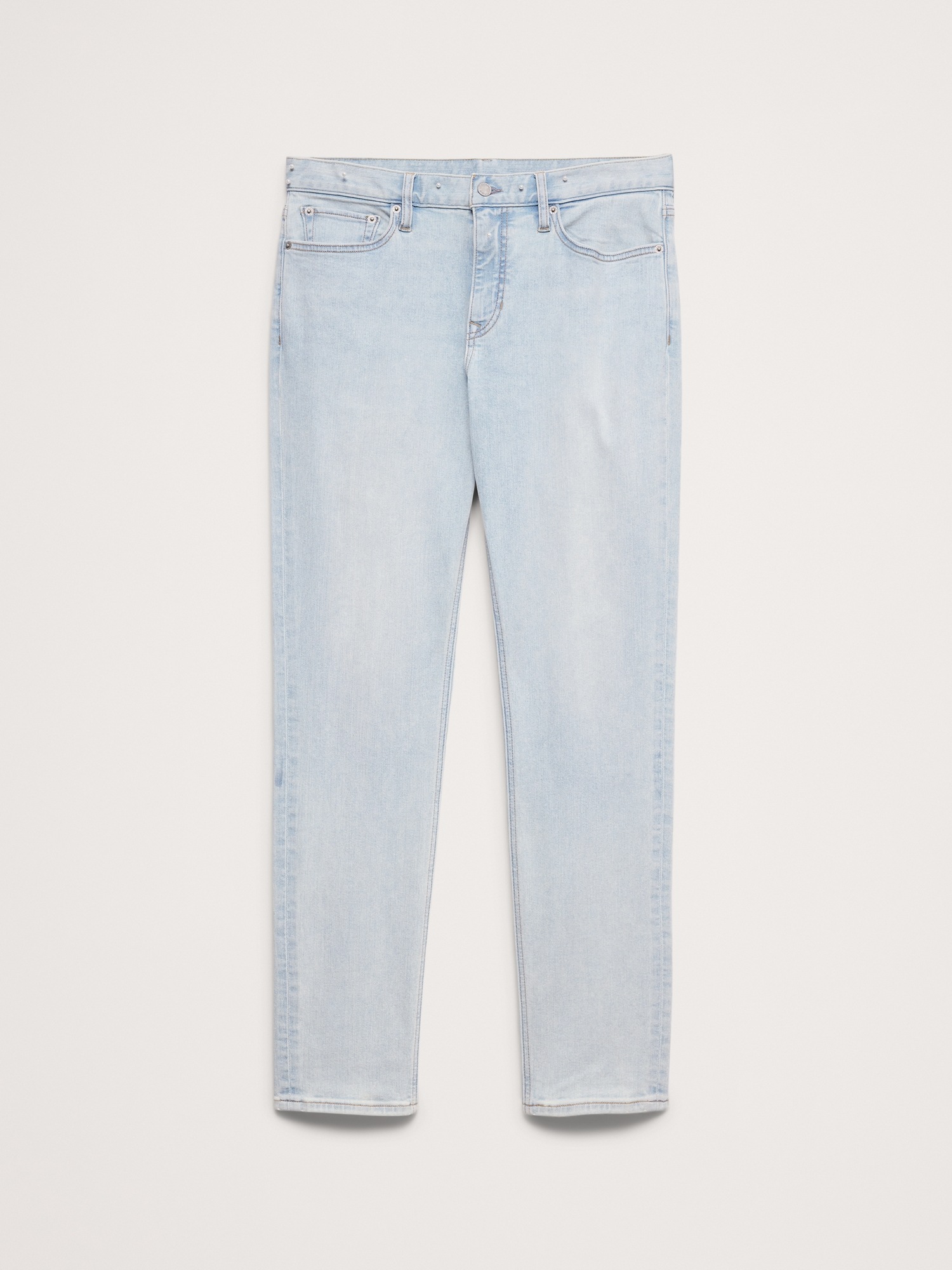 Мужские джинсы Banana Republic Athletic Luxe Traveler Jean, цвет: Выбеленный синий — фото 5