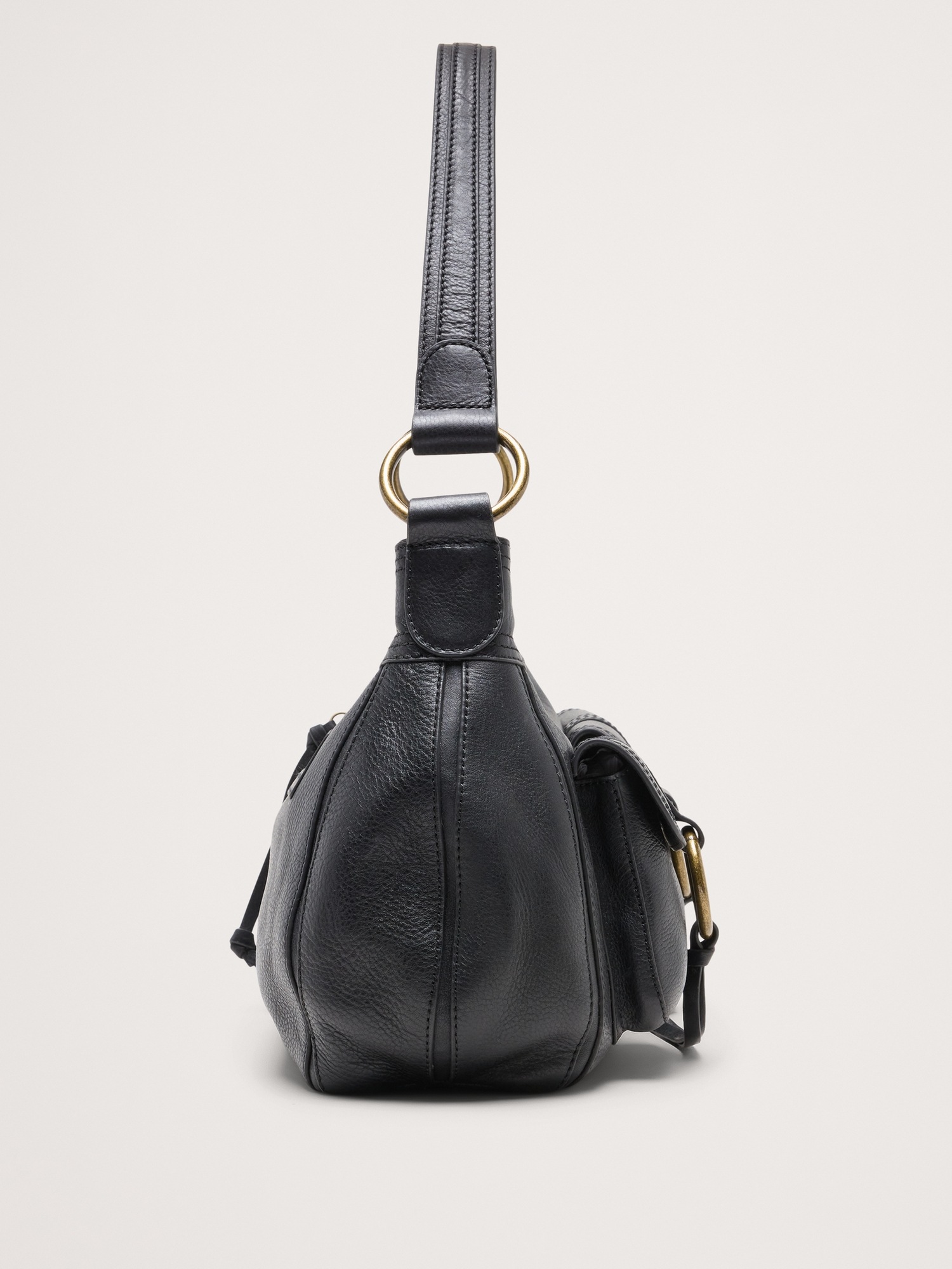 Женская сумка Banana Republic Heritage Hobo, цвет: Чёрный — фото 3