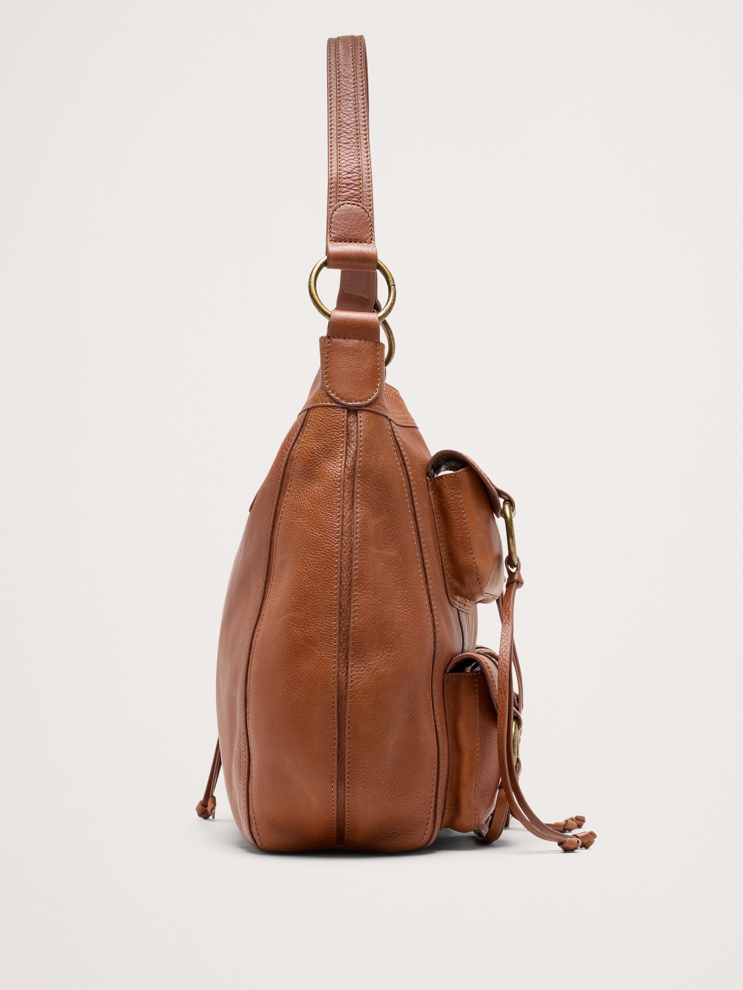 Женская сумка Banana Republic Heritage Shoulder, цвет: Коньячный коричневый — фото 3
