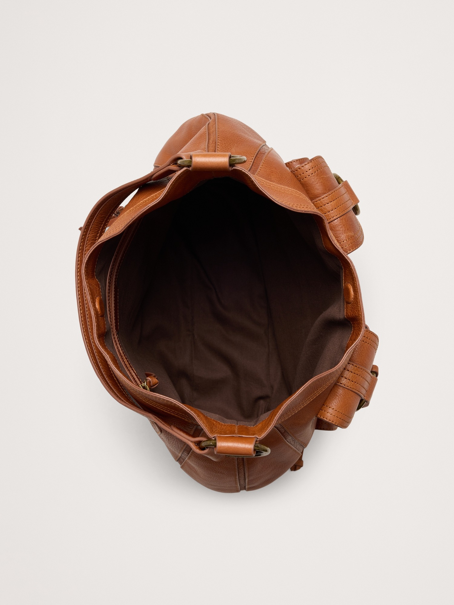 Женская сумка Banana Republic Heritage Shoulder, цвет: Коньячный коричневый — фото 4
