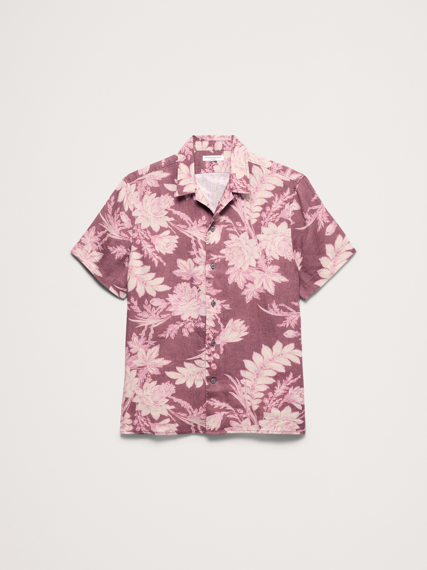 Image number 4 showing, Heritage Standard-Fit Linen Floral Resort Shirt