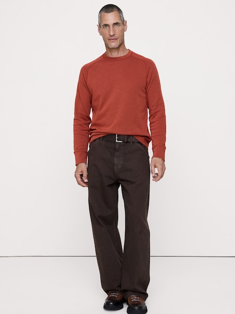 Slub Double-Knit Crew-Neck T-Shirt