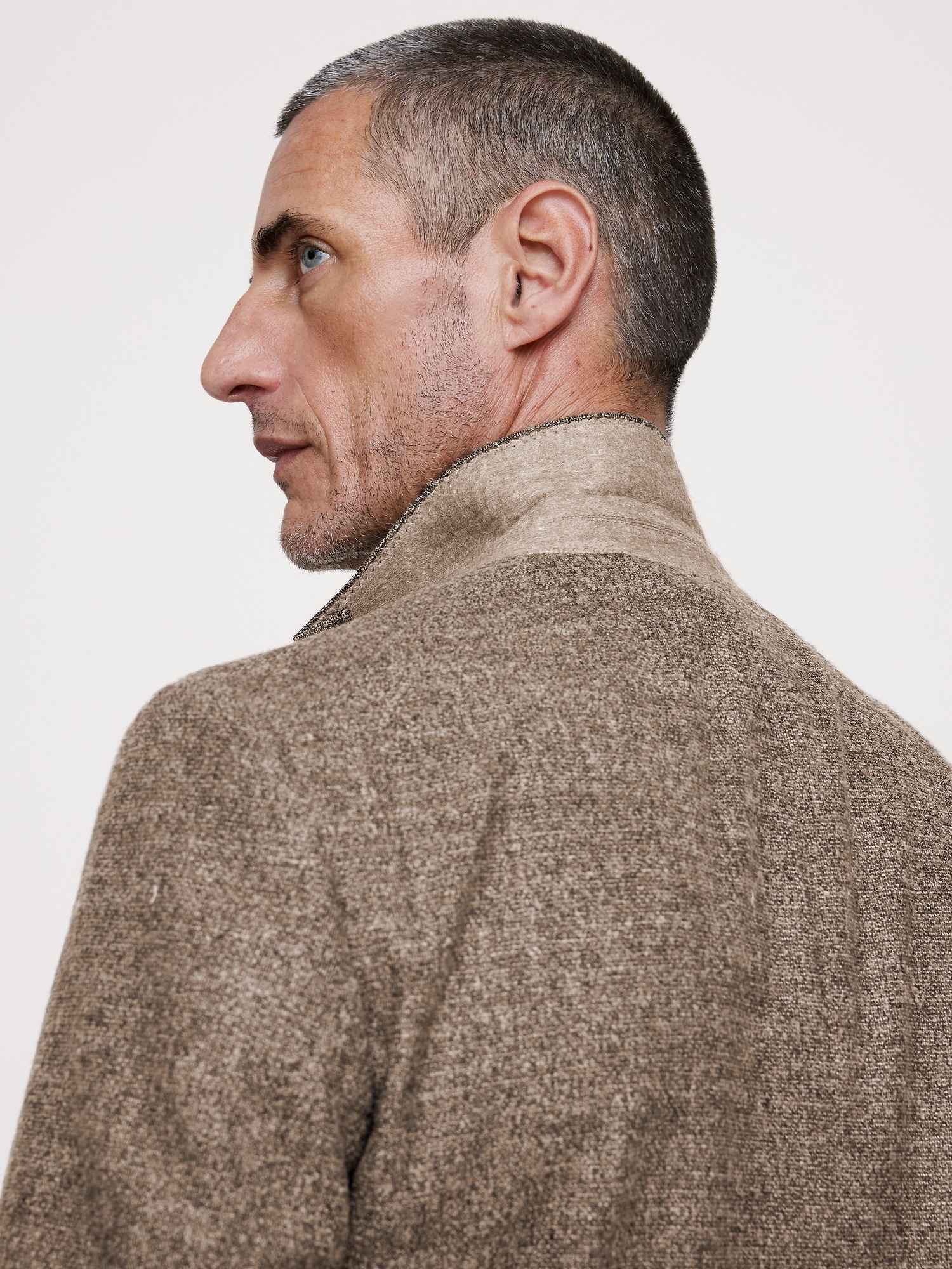 Мужской пиджак Banana Republic Tailored Slim Italian Flannel Suit, цвет: Серо-коричневый — фото 3