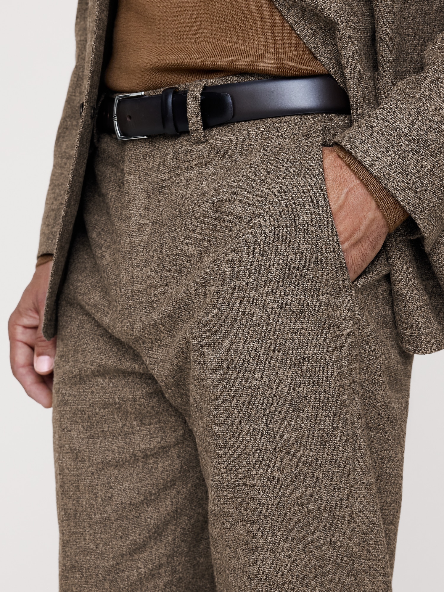 Straight Flannel Suit Pant
