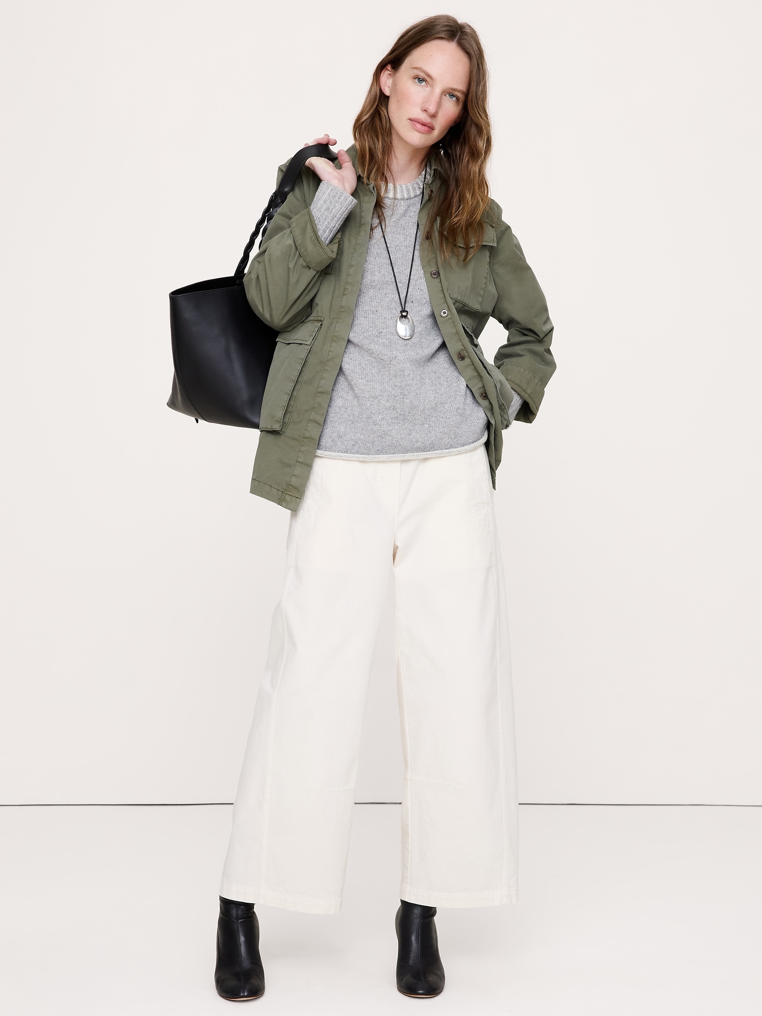 Oversized Merino-Cotton Crew-Neck Sweater - thumbnail 5