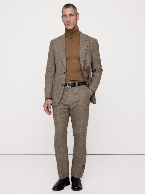 Straight Flannel Suit Pant