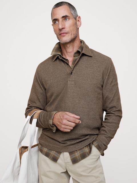 Slub Double-Knit Polo