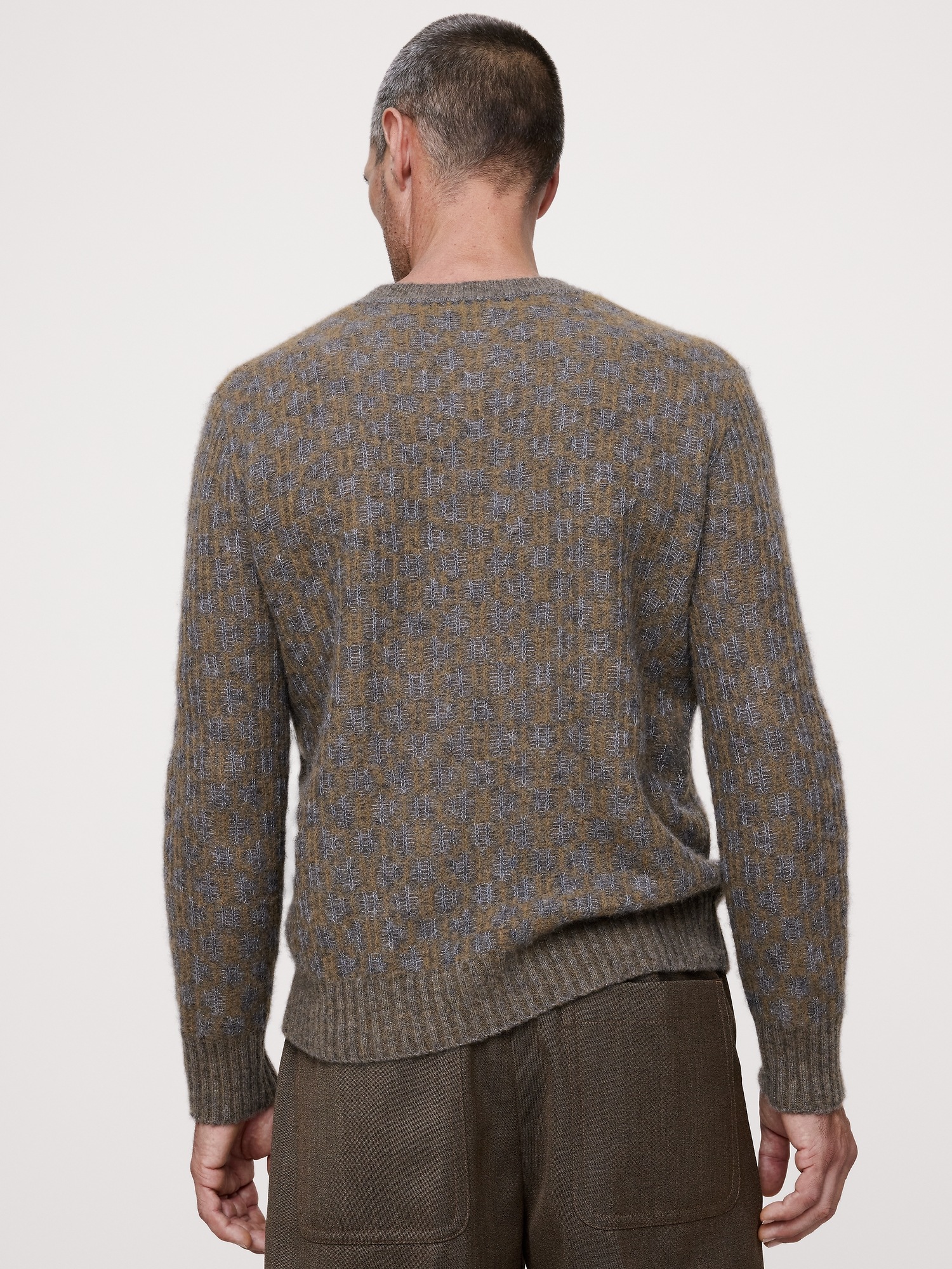 Мужской свитер Banana Republic Cashmere-Silk Crew-Neck, цвет: Серый — фото 2