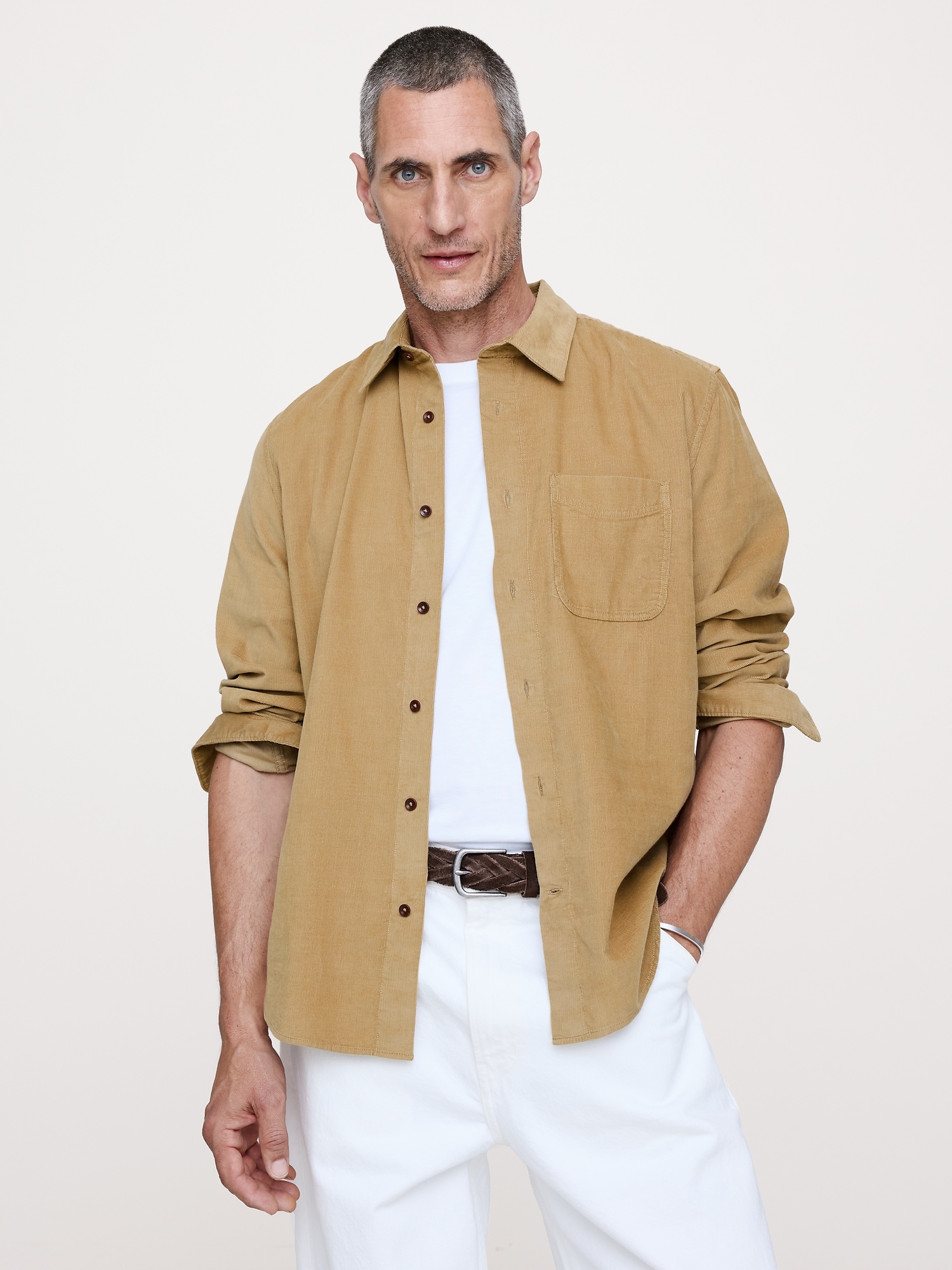 Standard-Fit Lightweight Corduroy Shirt - thumbnail 7