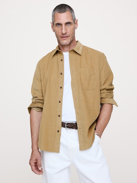Standard-Fit Lightweight Corduroy Shirt