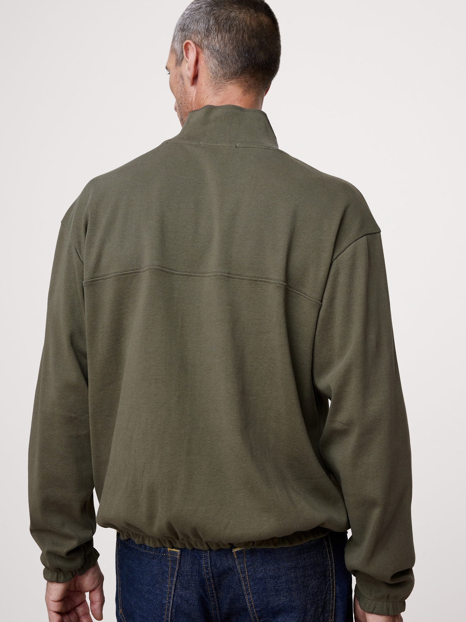 Cotton Mock-Neck Sweatshirt - thumbnail 2