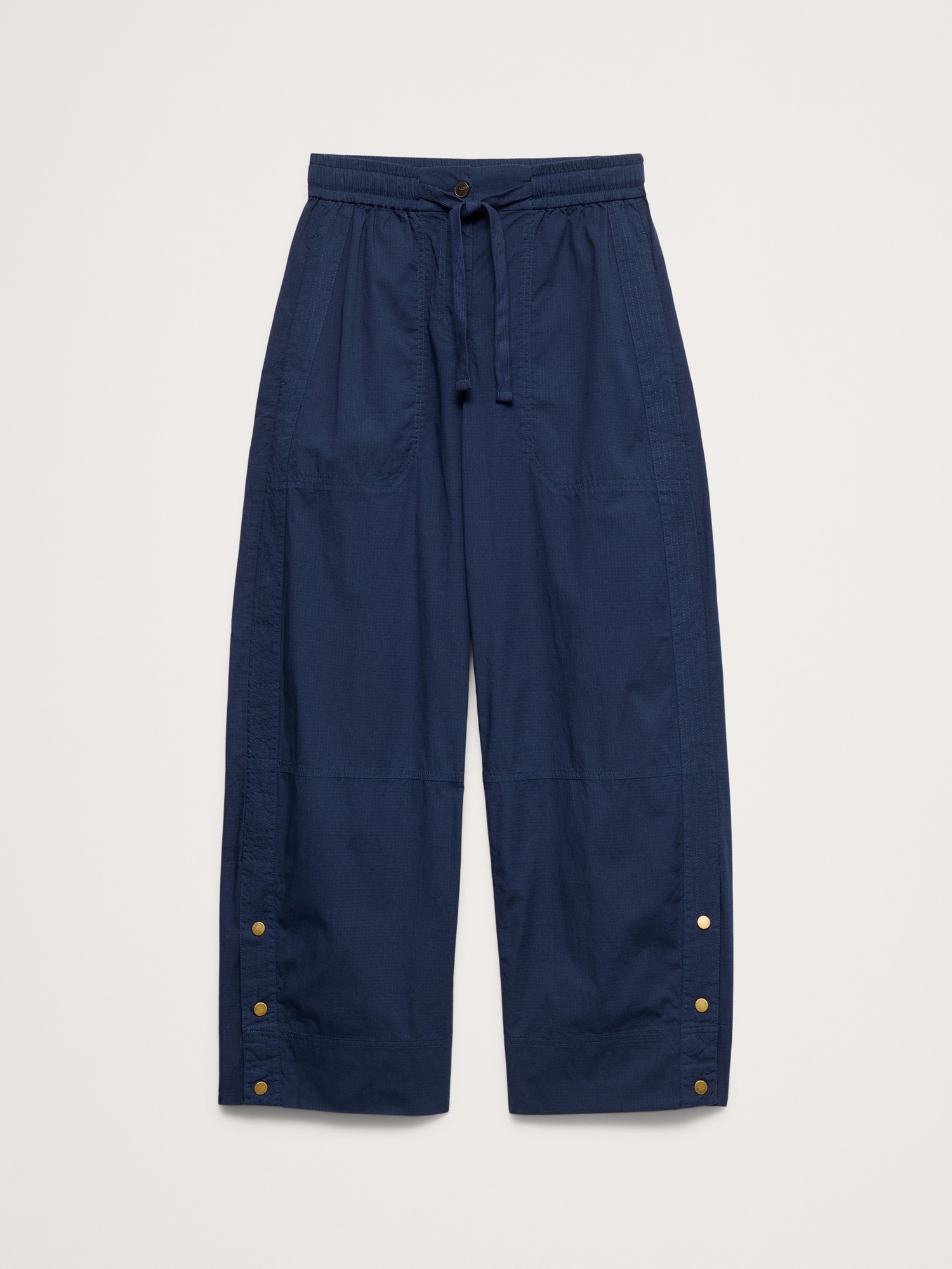 Женские брюки Banana Republic Ripstop Cotton Pull-On Pant, цвет: Тёмно-синий — фото 4
