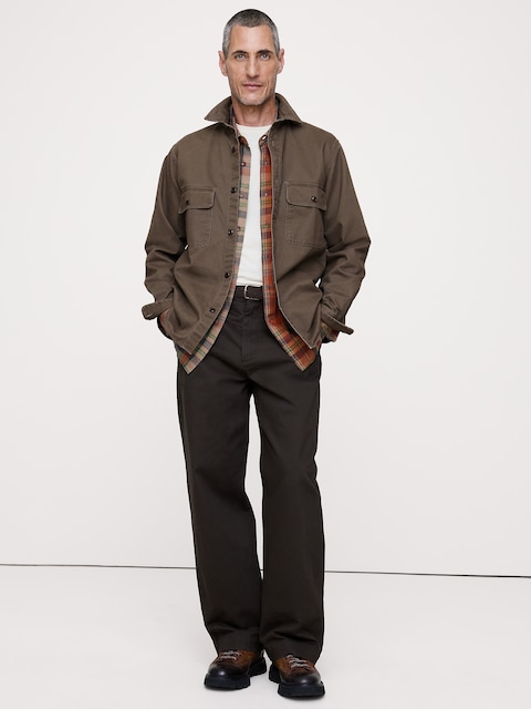 Cotton Twill Shirt Jacket