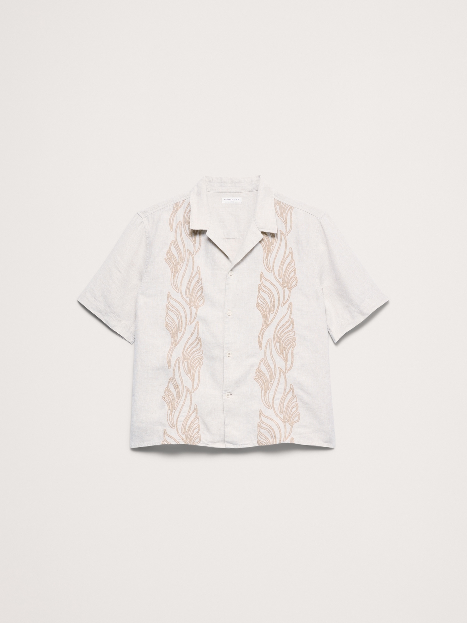 Image number 5 showing, Relaxed-Fit Embroidered Linen Resort Shirt