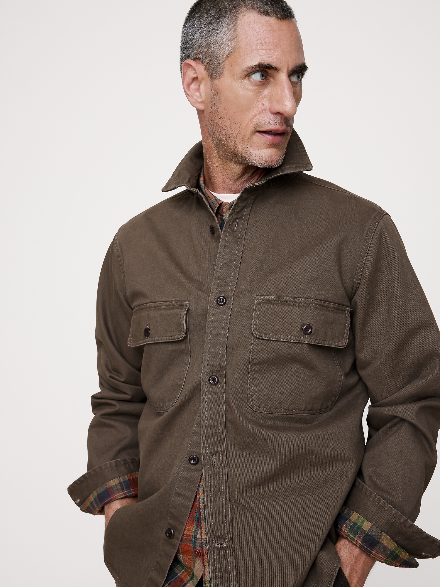 Image number 4 showing, Cotton Twill Shirt Jacket