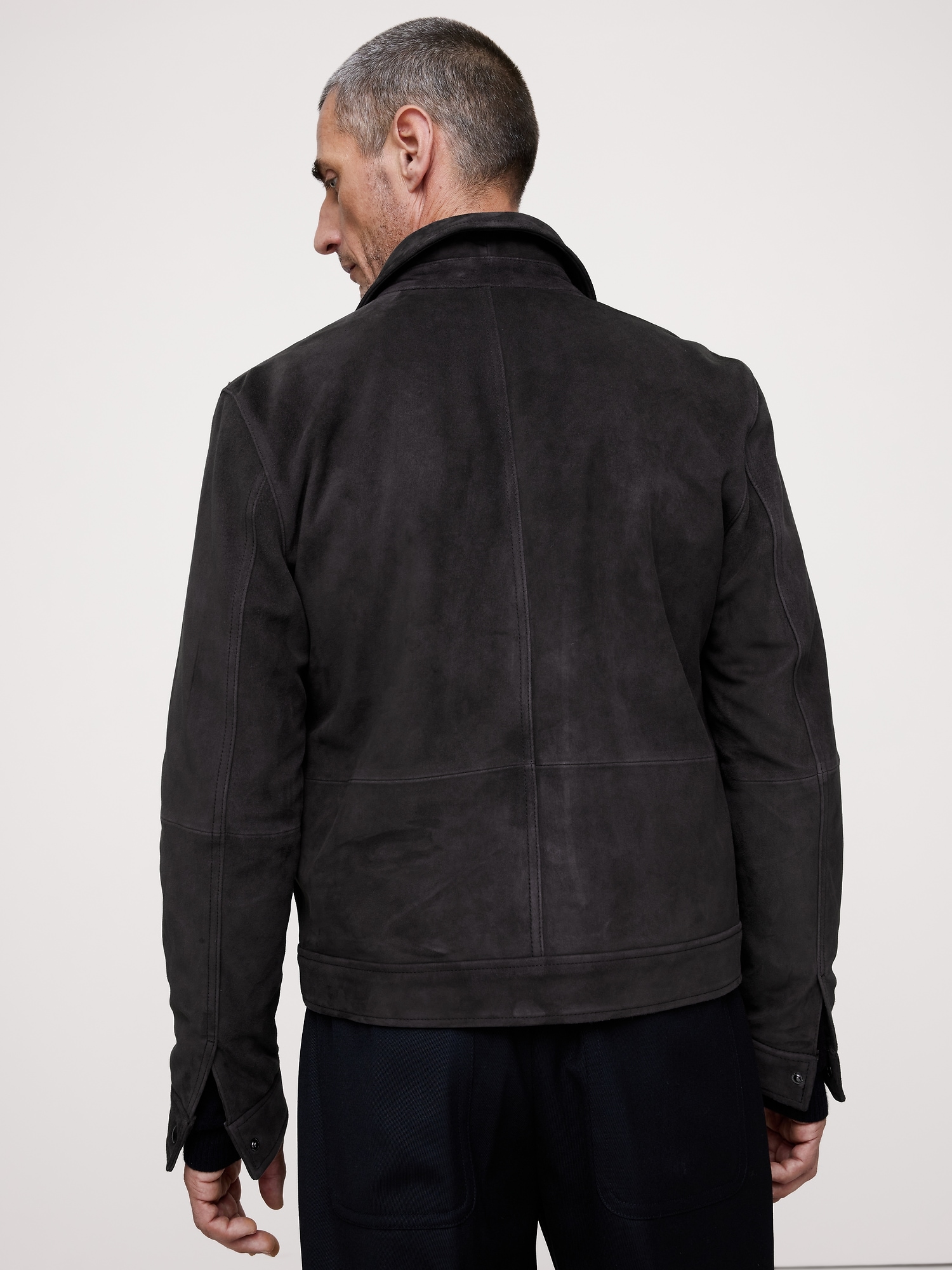 Image number 3 showing, Suede Trucker Jacket