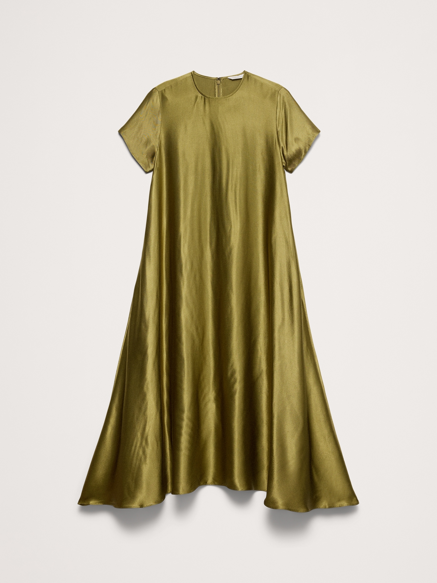 Image number 5 showing, Italian Satin Trapeze Dress