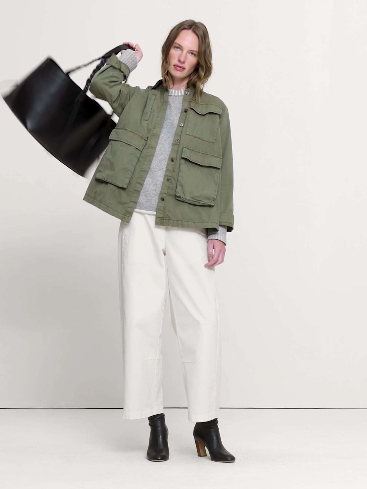 Oversized Merino-Cotton Crew-Neck Sweater - thumbnail 8