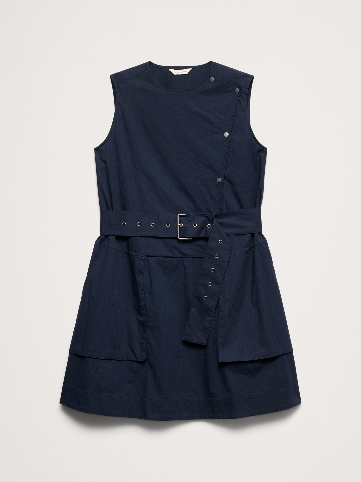 Image number 7 showing, Stretch-Cotton Utility Mini Dress